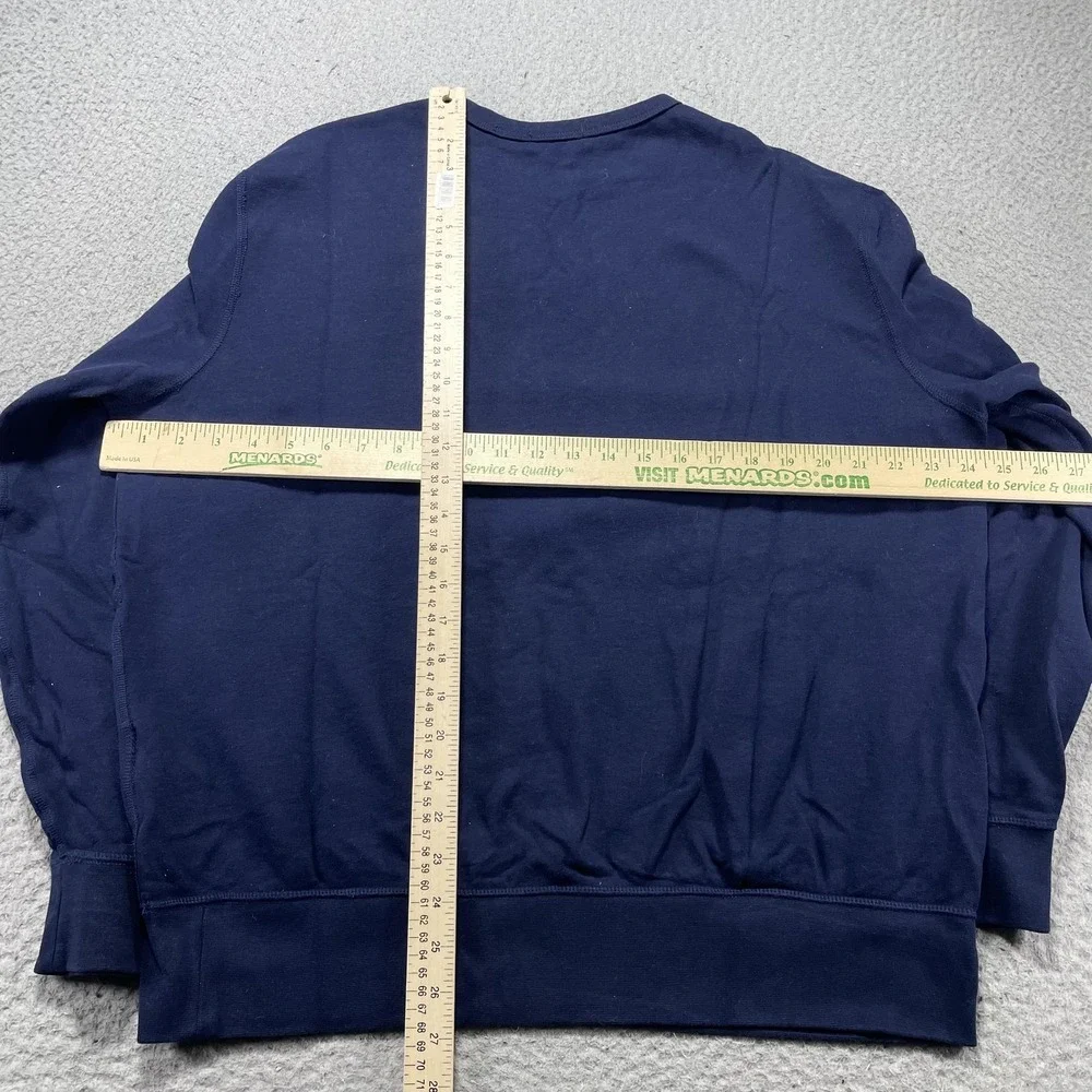 Polo Ralph Lauren Sweatshirt Mens Large Blue Fleece Big Pony Graphic Horse